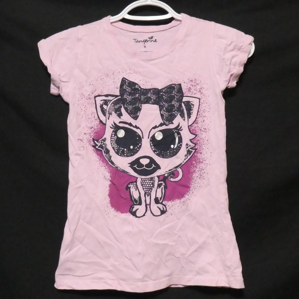 TANGERINE | size 8 | Pink Short Sleeve Graphic T-Shirt / Tee | GUC
